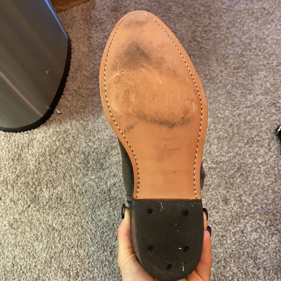 Old West size 6-6.5 genuine leather silver and black cowboy boots - Picture 6 of 6